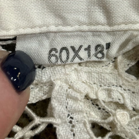 Vintage Battenburg Lace Window Valance. #Cottage Core. - Picture 4 of 4